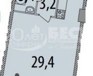 1-комнатная квартира площадью 37 кв.м в ЖК "SHIROKAYA", Широкая ул., 30 | цена 6 380 000 руб. | www.metrprice.ru