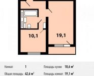 1-комнатная квартира площадью 42.6 кв.м, Покровская ул., 16 | цена 5 823 590 руб. | www.metrprice.ru