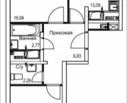 2-комнатная квартира площадью 59.5 кв.м, 2-я Муравская, корп.8 | цена 6 455 276 руб. | www.metrprice.ru