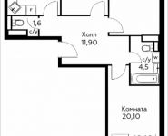 3-комнатная квартира площадью 79.9 кв.м, д.Столбово, уч.40/2, корп.7 | цена 6 856 418 руб. | www.metrprice.ru