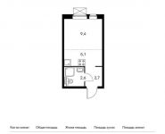 1-комнатная квартира площадью 19.8 кв.м,  | цена 2 764 080 руб. | www.metrprice.ru