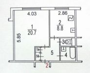 1-комнатная квартира площадью 38.8 кв.м, Керамический пр., 45К1 | цена 5 450 000 руб. | www.metrprice.ru