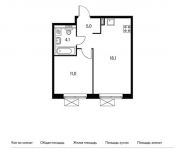 1-комнатная квартира площадью 38.2 кв.м,  | цена 4 263 120 руб. | www.metrprice.ru