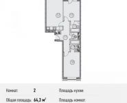 2-комнатная квартира площадью 64.3 кв.м, Ленинградский просп., 31 | цена 15 716 592 руб. | www.metrprice.ru