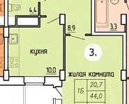 1-комнатная квартира площадью 46 кв.м, Неделина ул., 26 | цена 3 400 000 руб. | www.metrprice.ru