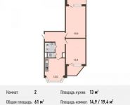 2-комнатная квартира площадью 61 кв.м, Рождественская ул., 29 | цена 7 271 000 руб. | www.metrprice.ru