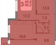 3-комнатная квартира площадью 90 кв.м, 9 Мая ул., 12Б | цена 7 486 600 руб. | www.metrprice.ru