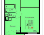 2-комнатная квартира площадью 61.7 кв.м, Расторгуевское шоссе, 24 | цена 4 226 450 руб. | www.metrprice.ru