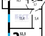 2-комнатная квартира площадью 57 кв.м, бульвар Маршала Рокоссовского, 6к1А | цена 4 820 000 руб. | www.metrprice.ru