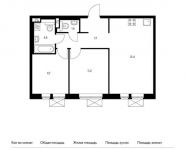 2-комнатная квартира площадью 56.1 кв.м,  | цена 5 811 960 руб. | www.metrprice.ru