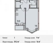 1-комнатная квартира площадью 39.3 кв.м, Потаповская Роща ул., 1К1 | цена 5 231 616 руб. | www.metrprice.ru