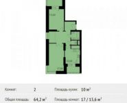 2-комнатная квартира площадью 64.2 кв.м, Михневская улица, 8 | цена 8 403 780 руб. | www.metrprice.ru