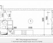 1-комнатная квартира площадью 26.8 кв.м, бульвар Космонавтов, корп.17 | цена 2 500 760 руб. | www.metrprice.ru