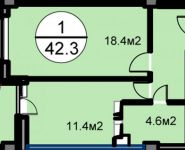 1-комнатная квартира площадью 42 кв.м, Путилковское ш., 4К1 | цена 4 650 000 руб. | www.metrprice.ru