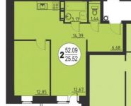 2-комнатная квартира площадью 52.1 кв.м, улица Новая Жизнь, 8 | цена 2 083 600 руб. | www.metrprice.ru