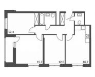 3-комнатная квартира площадью 75 кв.м,  | цена 7 162 575 руб. | www.metrprice.ru