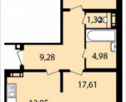 2-комнатная квартира площадью 61.4 кв.м, Широкая улица, 17 | цена 4 682 917 руб. | www.metrprice.ru