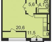 1-комнатная квартира площадью 39 кв.м, Ивановская, 8Г | цена 3 551 100 руб. | www.metrprice.ru