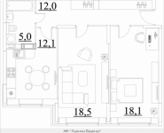 2-комнатная квартира площадью 65.7 кв.м, Строителей, корп.43 | цена 3 679 200 руб. | www.metrprice.ru