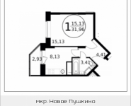 1-комнатная квартира площадью 31.96 кв.м, Просвещения, 11 | цена 2 197 200 руб. | www.metrprice.ru