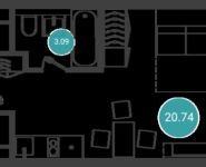 1-комнатная квартира площадью 24.49 кв.м, Железнодорожный пер, 7к4 | цена 2 742 880 руб. | www.metrprice.ru