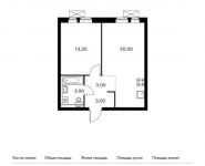 1-комнатная квартира площадью 43.1 кв.м,  | цена 6 210 710 руб. | www.metrprice.ru