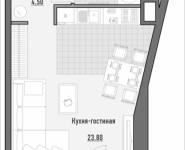 1-комнатная квартира площадью 33.7 кв.м, 1-я Ямская, 2 | цена 6 050 000 руб. | www.metrprice.ru