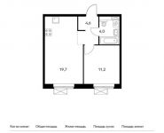 1-комнатная квартира площадью 39.3 кв.м,  | цена 3 851 400 руб. | www.metrprice.ru