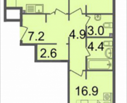 3-комнатная квартира площадью 87.8 кв.м, Серебрякова, 11-13, корп.3 | цена 12 810 020 руб. | www.metrprice.ru