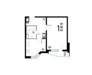 1-комнатная квартира площадью 39.5 кв.м, улица Дмитрия Ульянова, 6к1 | цена 5 115 250 руб. | www.metrprice.ru