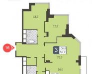 3-комнатная квартира площадью 106.8 кв.м в ЖК "Галактика",  | цена 15 375 000 руб. | www.metrprice.ru