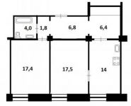 2-комнатная квартира площадью 68 кв.м, Смоленская площадь, 13/21 | цена 23 000 000 руб. | www.metrprice.ru