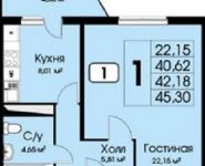 1-комнатная квартира площадью 45 кв.м, Можайское ш., 12 | цена 2 492 000 руб. | www.metrprice.ru