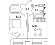 1-комнатная квартира площадью 37.1 кв.м, Рязанский проспект, д.влд 2 | цена 6 228 422 руб. | www.metrprice.ru