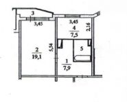 1-комнатная квартира площадью 38.8 кв.м, Садовая улица, 19 | цена 3 880 000 руб. | www.metrprice.ru