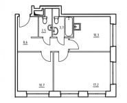 2-комнатная квартира площадью 53 кв.м, 1-й Грайвороновский проезд, 1с1 | цена 6 360 000 руб. | www.metrprice.ru