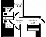 2-комнатная квартира площадью 68.01 кв.м, Новоалексеевская, 16с7 | цена 14 219 980 руб. | www.metrprice.ru