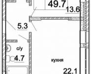 1-комнатная квартира площадью 49.7 кв.м, Автозаводская ул., 23к4 | цена 9 129 890 руб. | www.metrprice.ru