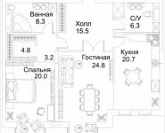 2-комнатная квартира площадью 107 кв.м, Малая Пироговская, 8 | цена 62 702 120 руб. | www.metrprice.ru