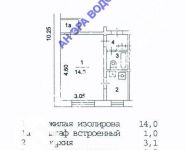 1-комнатная квартира площадью 22 кв.м, Зеленый просп., 25К3 | цена 3 990 000 руб. | www.metrprice.ru