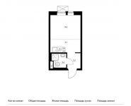 1-комнатная квартира площадью 19.8 кв.м,  | цена 2 884 860 руб. | www.metrprice.ru