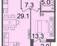 2-комнатная квартира площадью 56.2 кв.м, Серебрякова, 11-13, корп.3 | цена 8 199 580 руб. | www.metrprice.ru