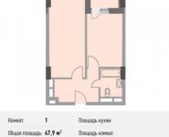 1-комнатная квартира площадью 47.9 кв.м, Береговой пр., ВЛ5 | цена 11 256 500 руб. | www.metrprice.ru