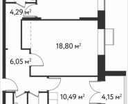 2-комнатная квартира площадью 63.06 кв.м, Фабрициуса | цена 13 810 140 руб. | www.metrprice.ru