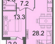 2-комнатная квартира площадью 54.8 кв.м, Серебрякова, 11-13, корп.3 | цена 8 050 120 руб. | www.metrprice.ru