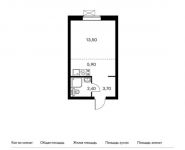 1-комнатная квартира площадью 25.5 кв.м,  | цена 4 120 800 руб. | www.metrprice.ru