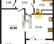 1-комнатная квартира площадью 38.8 кв.м,  | цена 7 528 130 руб. | www.metrprice.ru