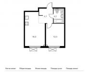 1-комнатная квартира площадью 40.3 кв.м, Поляны ул, | цена 6 411 730 руб. | www.metrprice.ru