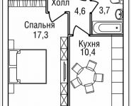 1-комнатная квартира площадью 37 кв.м, 3-й Силикатный проезд, вл. 4, корп. 2 | цена 7 389 425 руб. | www.metrprice.ru