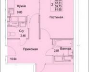 2-комнатная квартира площадью 61 кв.м, Муравская 2-я ул. | цена 5 958 414 руб. | www.metrprice.ru